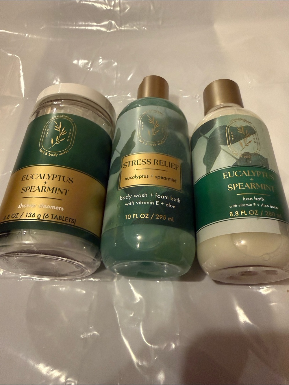 Bath & Body Works Eucalyptus Spearmint Aromatherapy Stress Relief 3pc Set